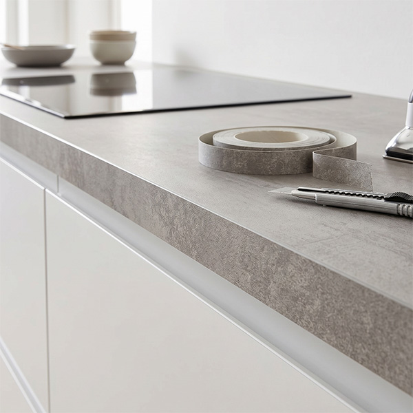 Pircher Bordo Melaminico Preincollato Grigio Cemento 19MMX5MT - PIRCHER OBERLAND - Immagine 2